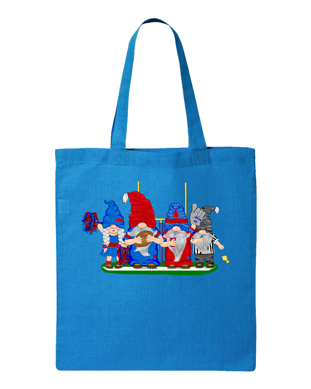 Navy & Red Football Gnomes  (similar to New England) on Tote