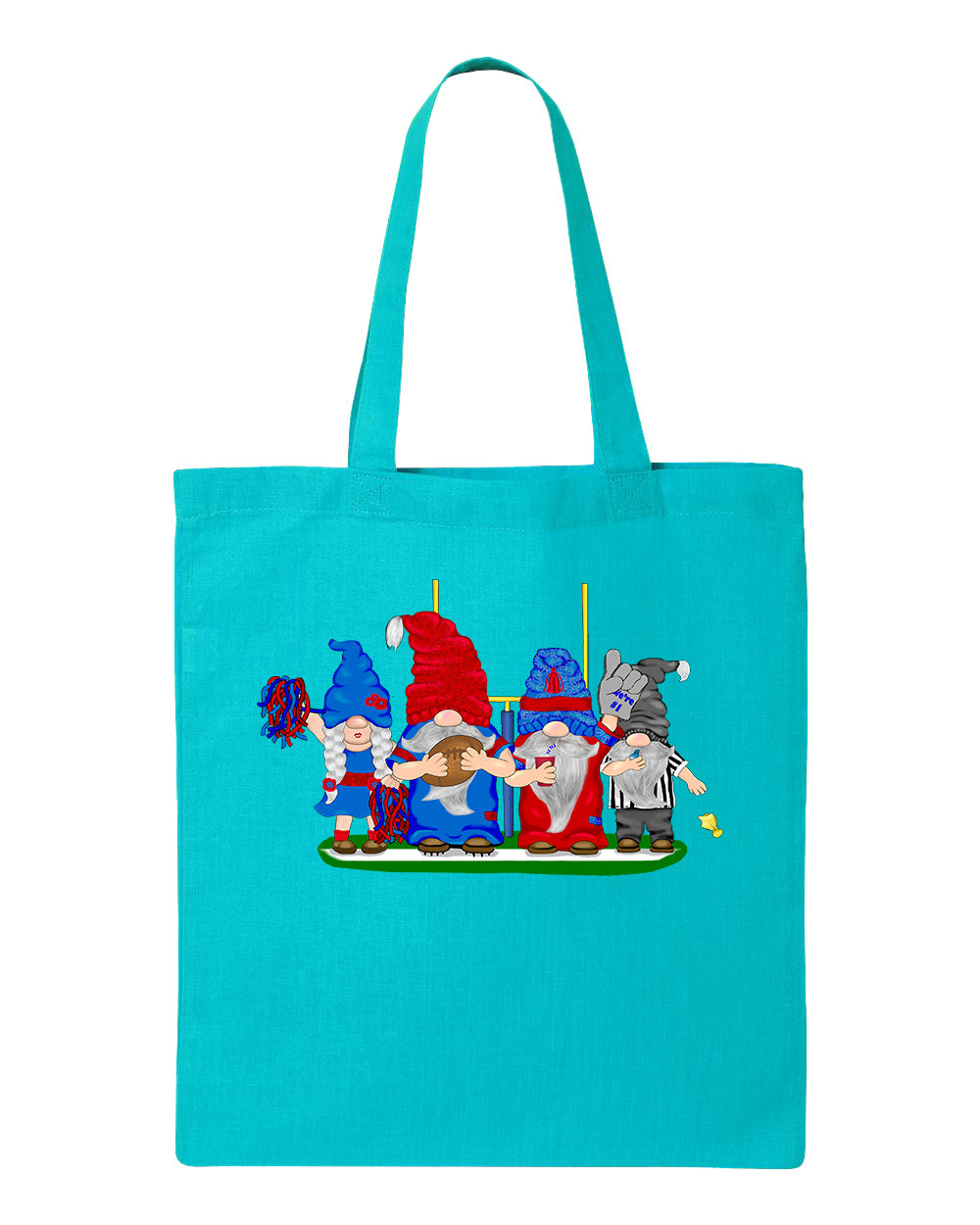 Navy & Red Football Gnomes  (similar to New England) on Tote