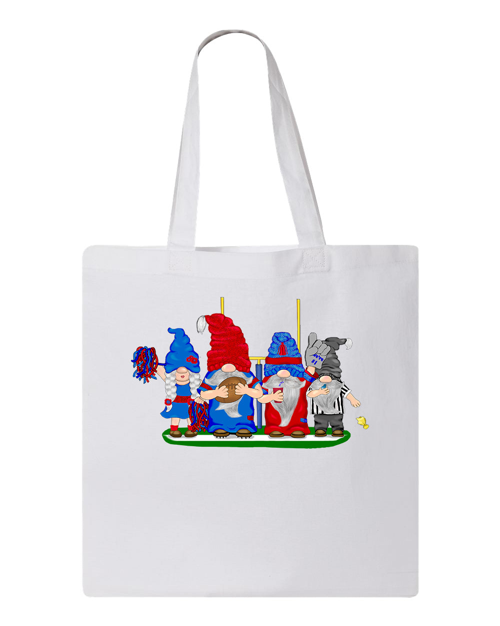 Navy & Red Football Gnomes  (similar to New England) on Tote