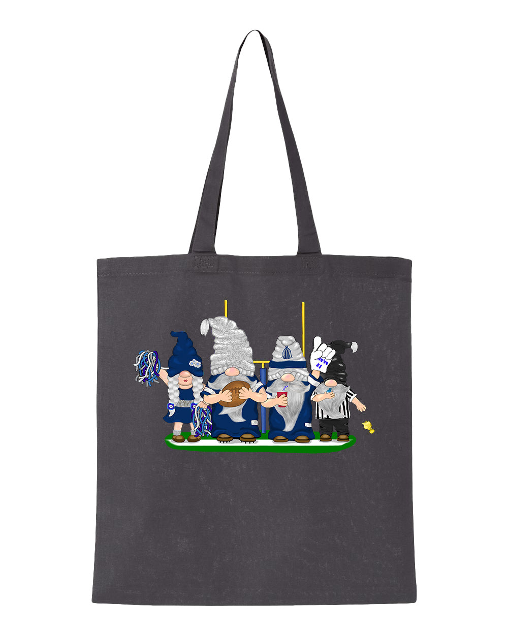 Navy & White Football Gnomes  (similar to Dallas) on Tote