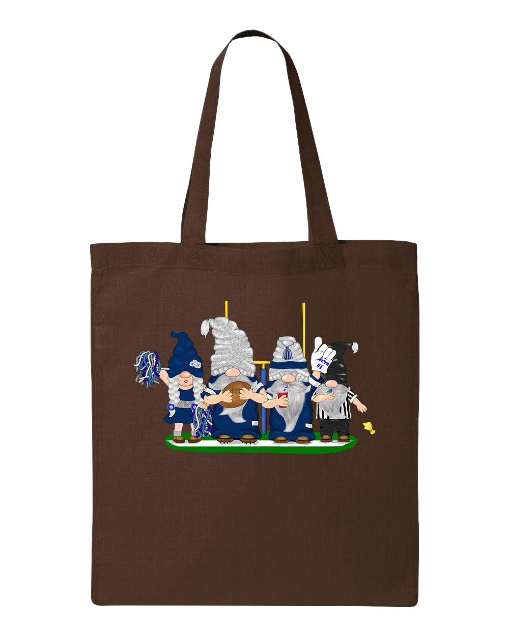 Navy & White Football Gnomes  (similar to Dallas) on Tote