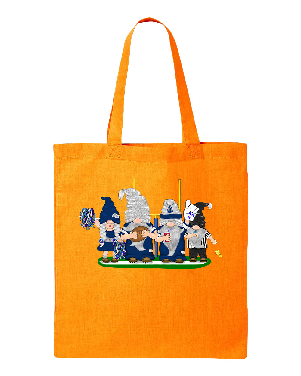 Navy & White Football Gnomes  (similar to Dallas) on Tote