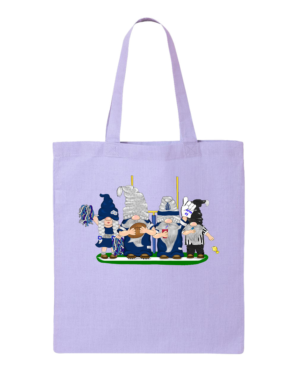 Navy & White Football Gnomes  (similar to Dallas) on Tote