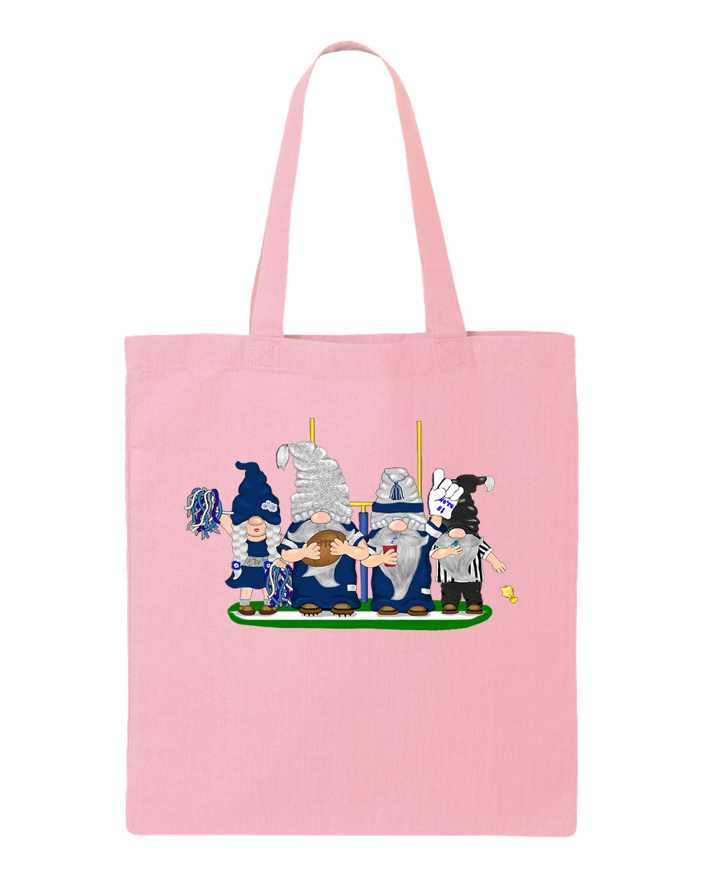 Navy & White Football Gnomes  (similar to Dallas) on Tote