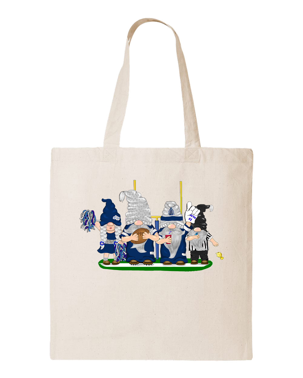 Navy & White Football Gnomes  (similar to Dallas) on Tote