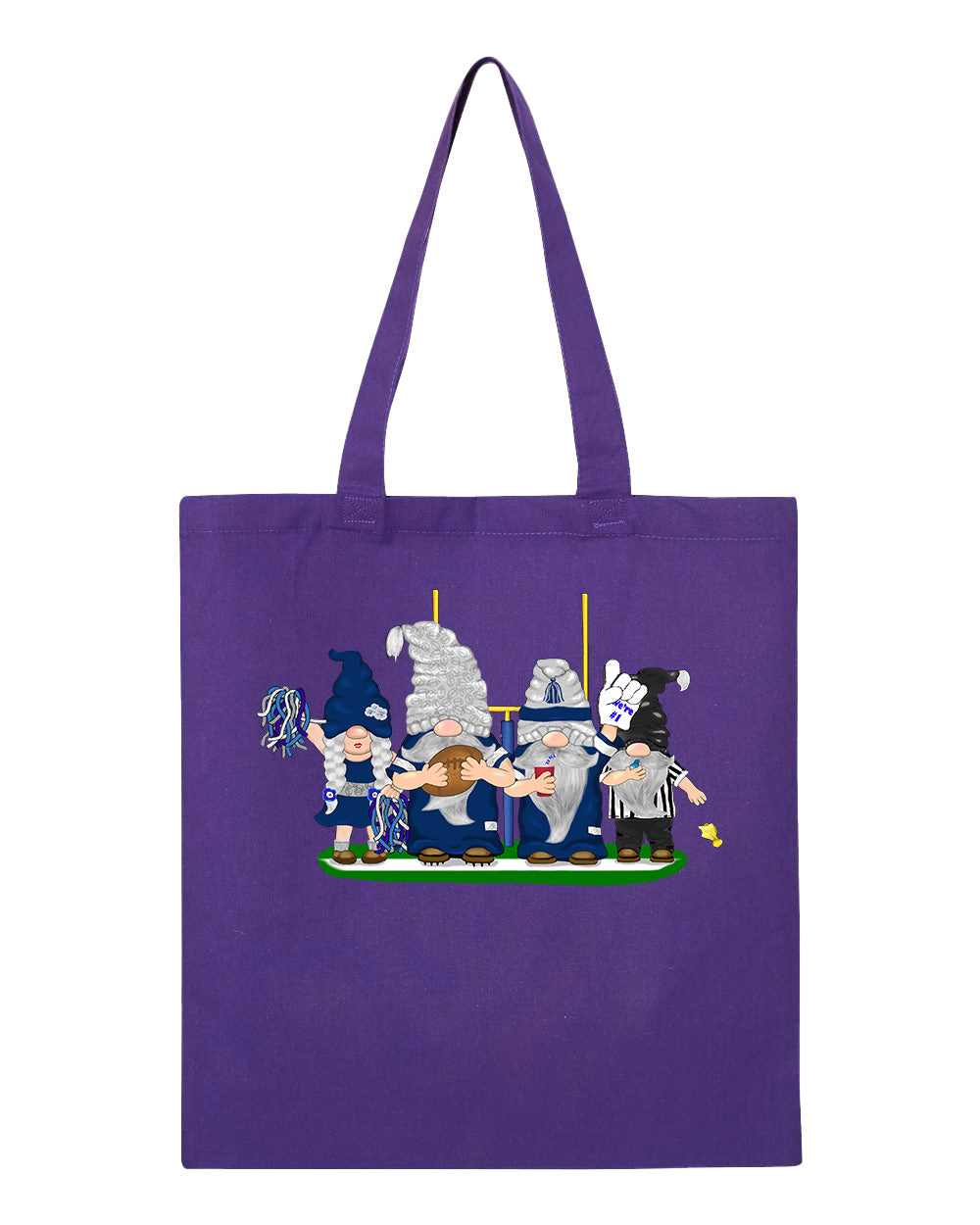 Navy & White Football Gnomes  (similar to Dallas) on Tote