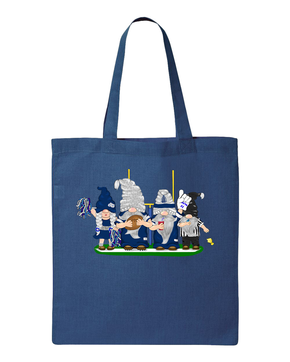 Navy & White Football Gnomes  (similar to Dallas) on Tote