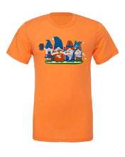 Load image into Gallery viewer, Orange &amp; Blue Football Gnomes on Men&#39;s T-shirt (similar to Chicago)
