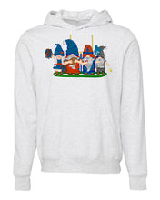 Load image into Gallery viewer, Orange &amp; Blue Football Gnomes (similar to Chicago) on Unisex Hoodie
