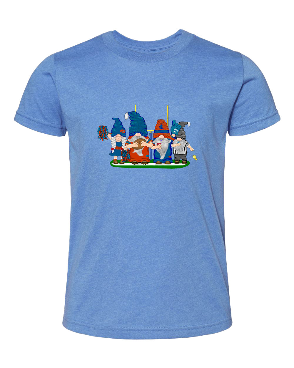 Orange & Blue Football Gnomes  (similar to Chicago) on Kids T-shirt