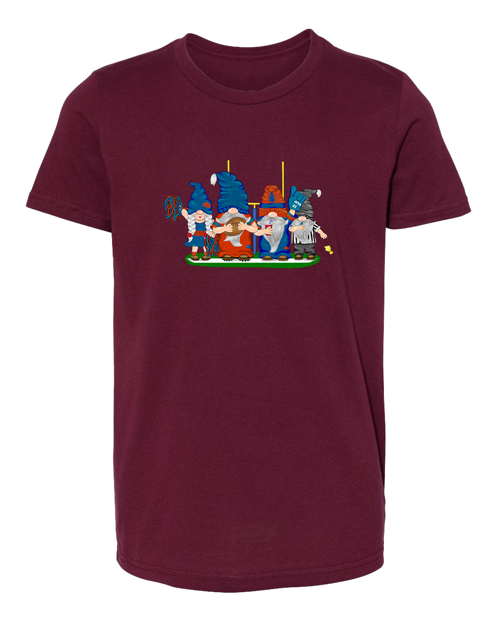 Orange & Blue Football Gnomes  (similar to Chicago) on Kids T-shirt