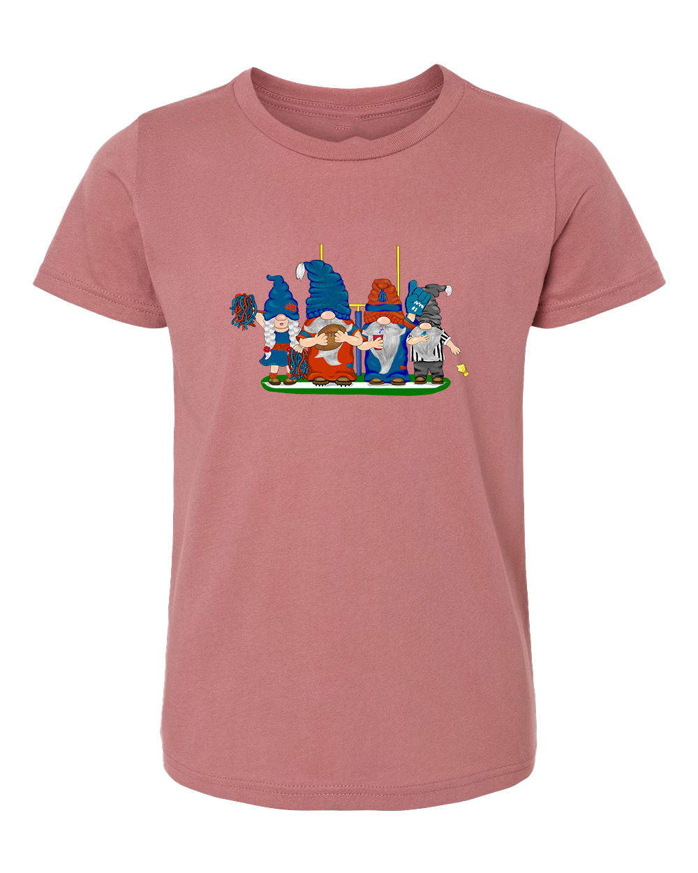 Orange & Blue Football Gnomes  (similar to Chicago) on Kids T-shirt