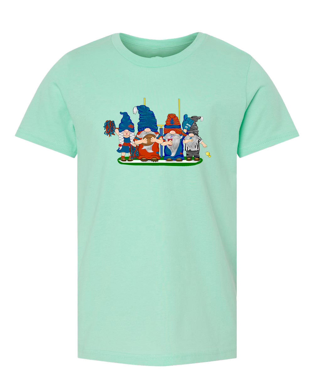 Orange & Blue Football Gnomes  (similar to Chicago) on Kids T-shirt