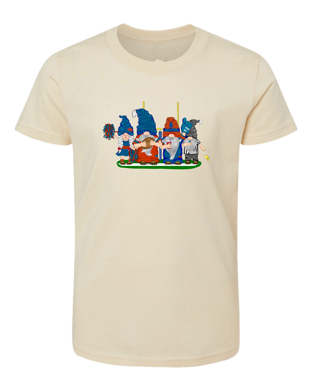 Orange & Blue Football Gnomes  (similar to Chicago) on Kids T-shirt