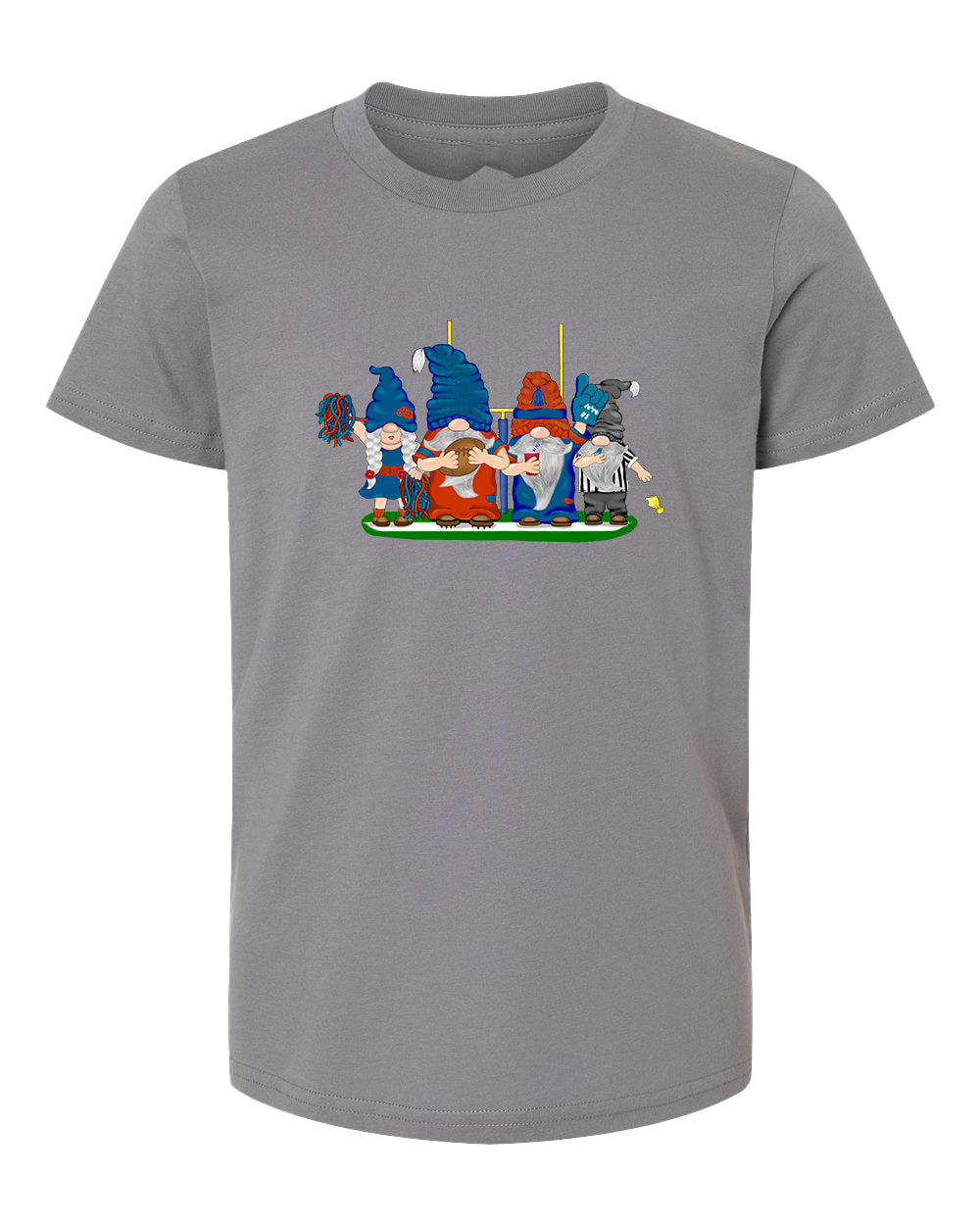 Orange & Blue Football Gnomes  (similar to Chicago) on Kids T-shirt