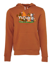 Load image into Gallery viewer, Orange &amp; Brown Football Gnomes (similar to Cleveland) on Unisex Hoodie
