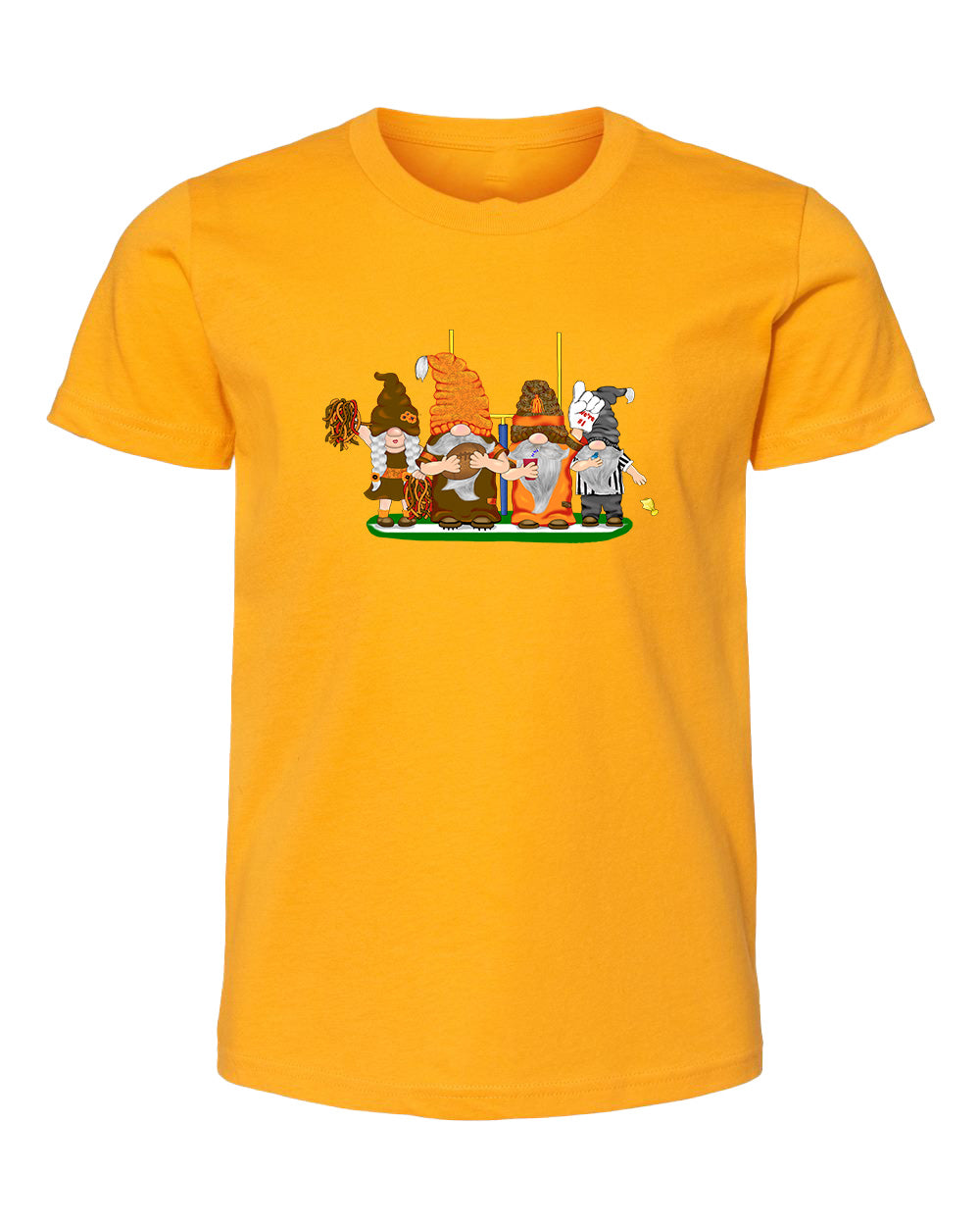 Orange & Brown Football Gnomes  (similar to Cleveland) on Kids T-shirt