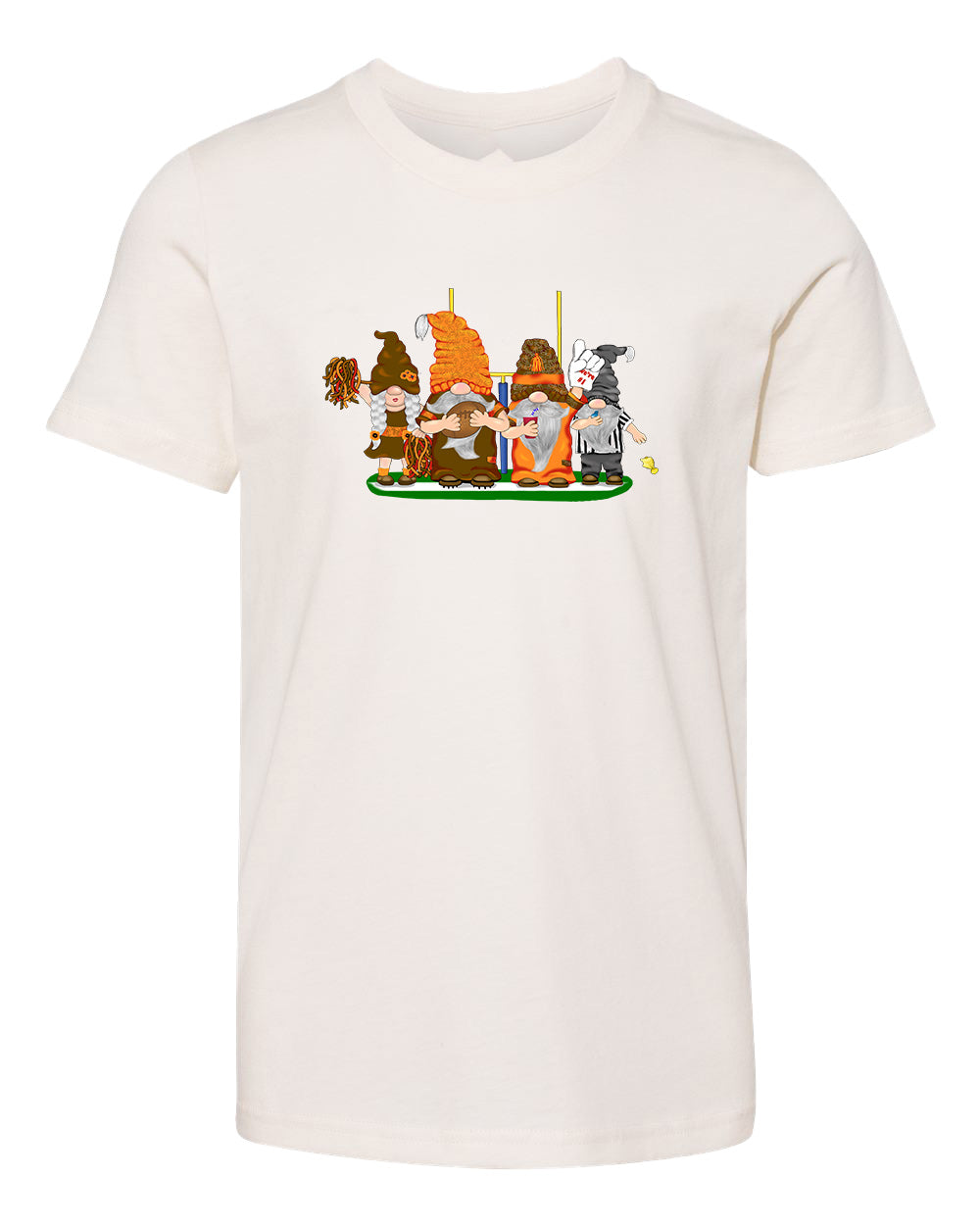 Orange & Brown Football Gnomes  (similar to Cleveland) on Kids T-shirt