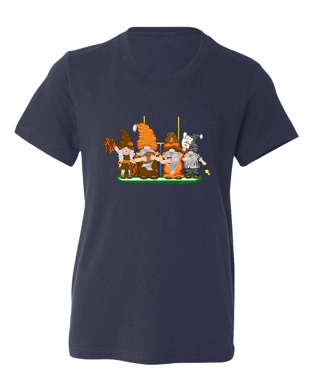 Orange & Brown Football Gnomes  (similar to Cleveland) on Kids T-shirt