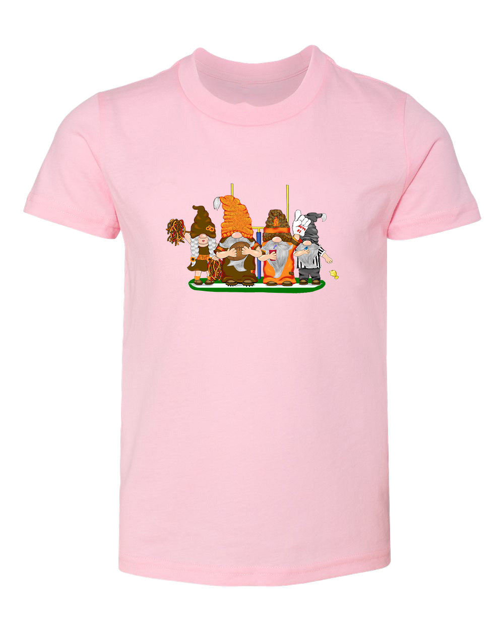 Orange & Brown Football Gnomes  (similar to Cleveland) on Kids T-shirt