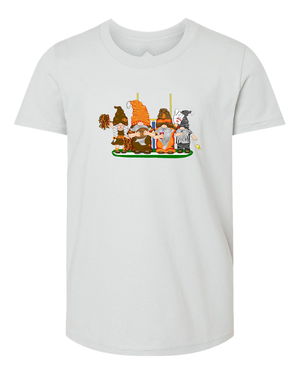 Orange & Brown Football Gnomes  (similar to Cleveland) on Kids T-shirt