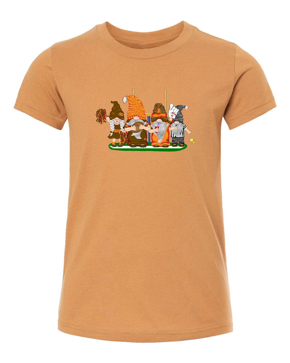 Orange & Brown Football Gnomes  (similar to Cleveland) on Kids T-shirt