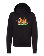 Load image into Gallery viewer, Orange &amp; Navy Football Gnomes  (similar to Denver) on Kids Hoodie
