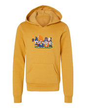Load image into Gallery viewer, Orange &amp; Navy Football Gnomes  (similar to Denver) on Kids Hoodie
