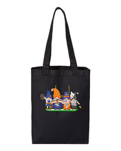 Load image into Gallery viewer, Orange &amp; Navy Football Gnomes  (similar to Denver) on Gusset Tote
