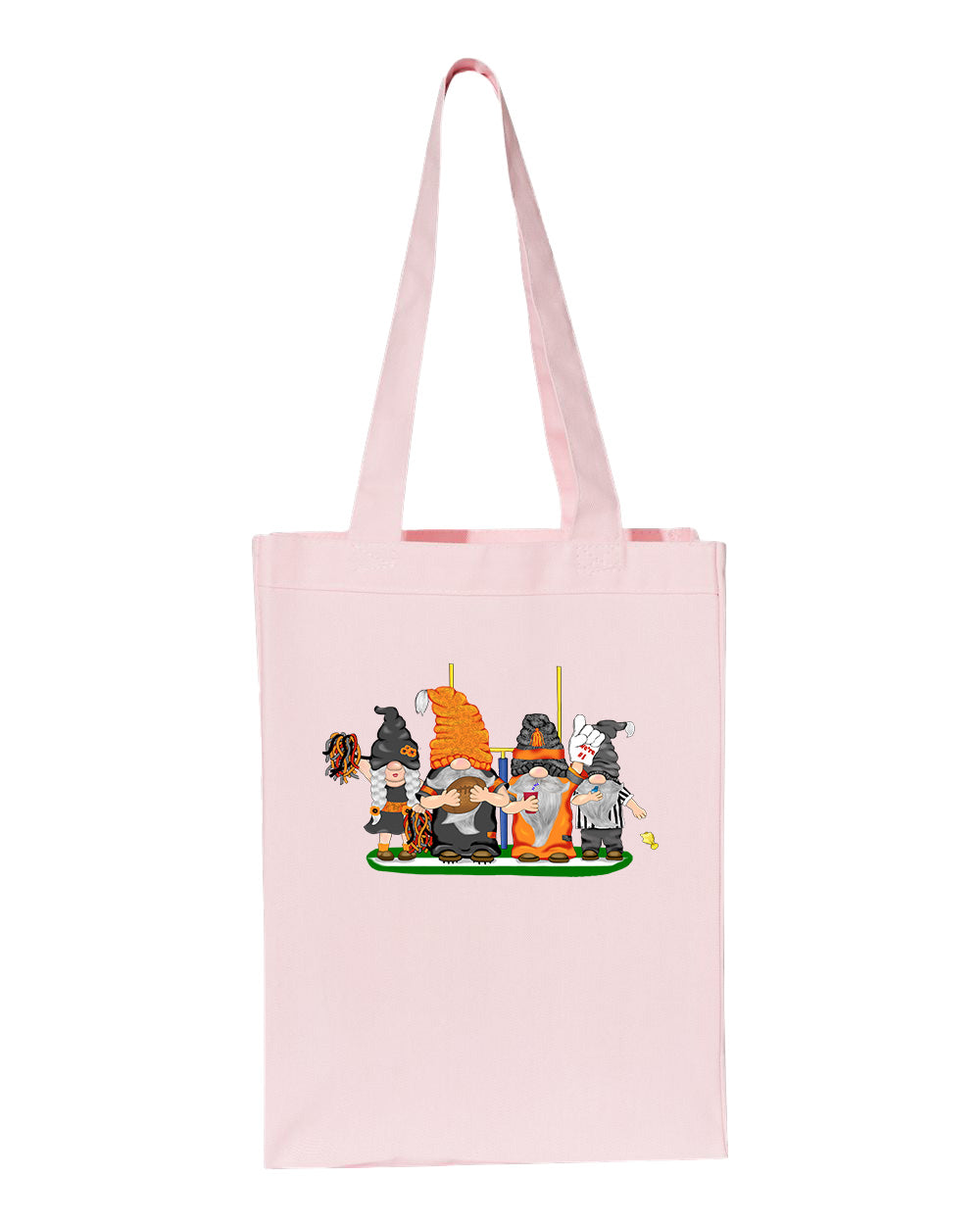 Black & Orange Football Gnomes  (similar to Cincinnati) on Gusset Tote