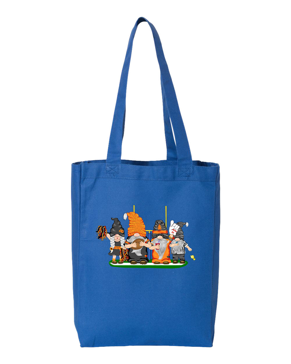 Black & Orange Football Gnomes  (similar to Cincinnati) on Gusset Tote