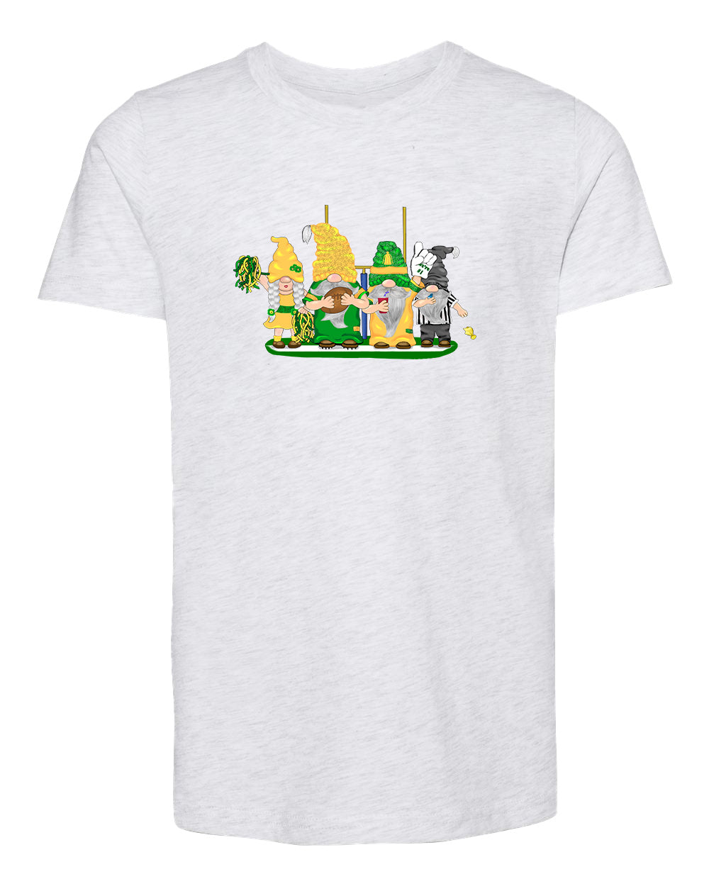 Green & Yellow Football Gnomes  (similar to Eugene) on Kids T-shirt