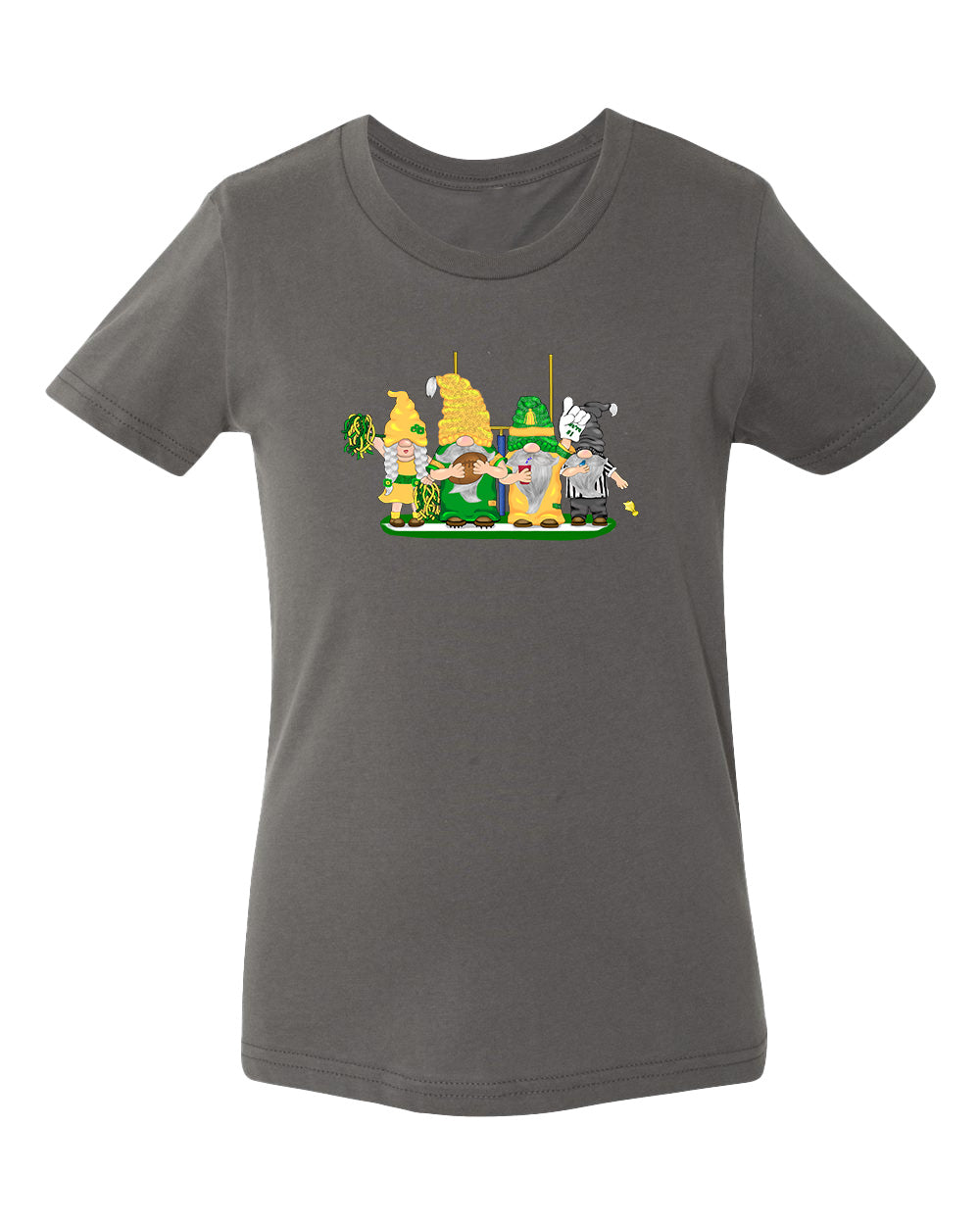 Green & Yellow Football Gnomes  (similar to Eugene) on Kids T-shirt