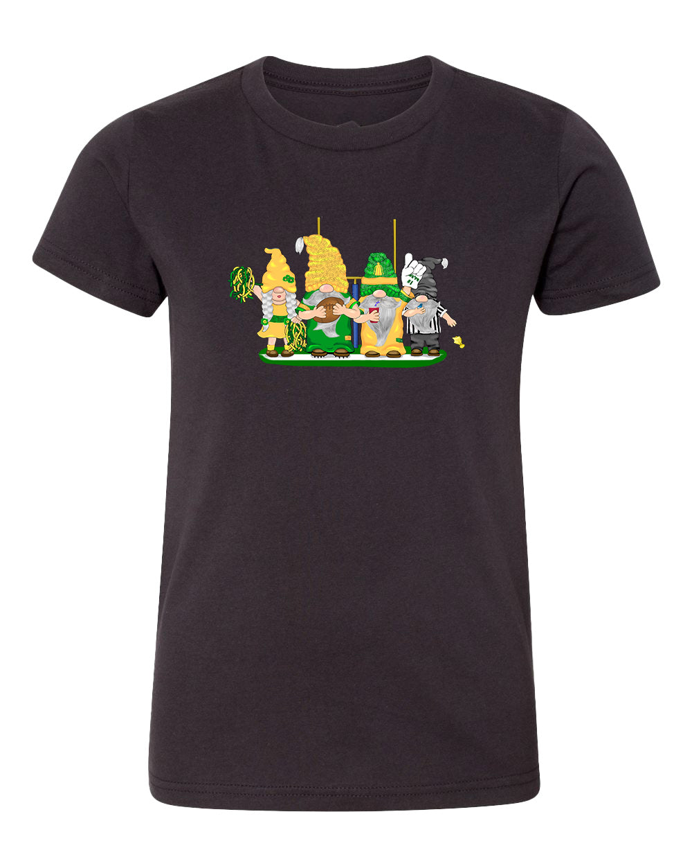 Green & Yellow Football Gnomes  (similar to Eugene) on Kids T-shirt