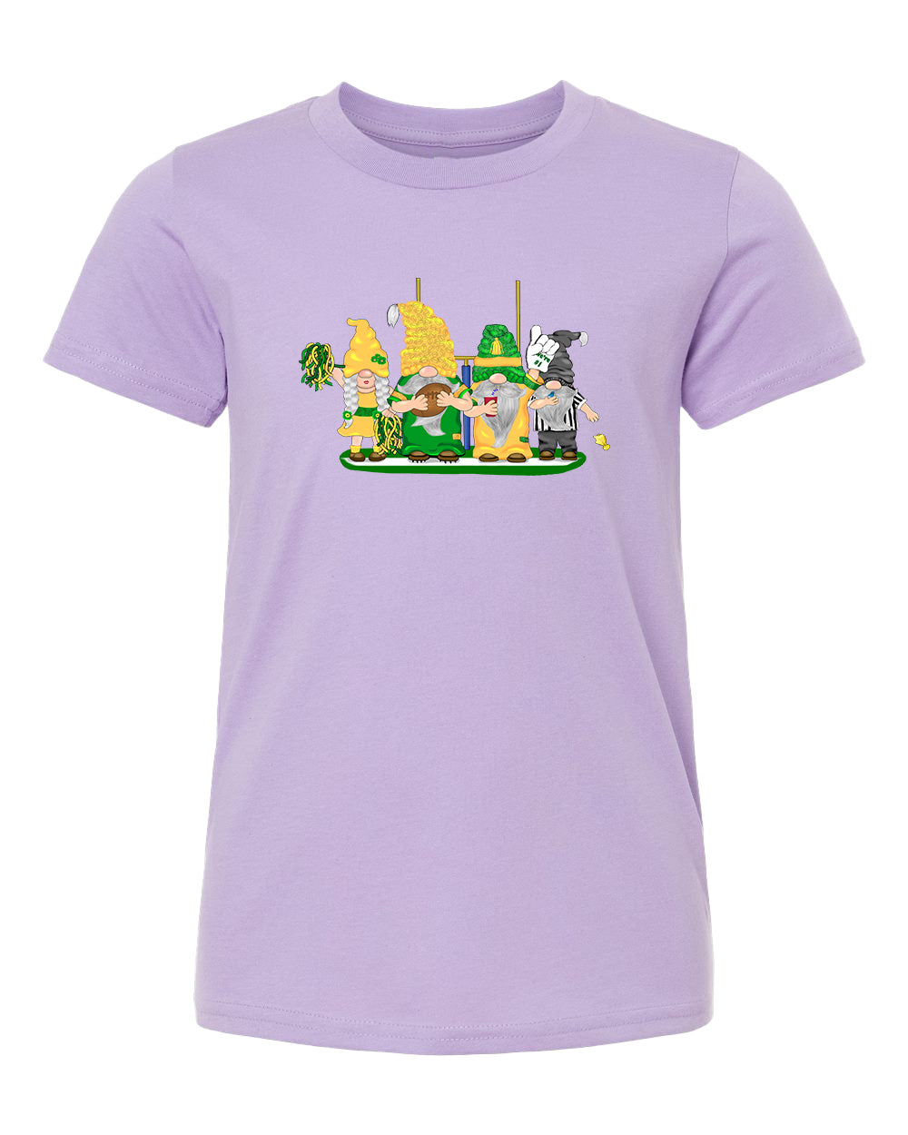 Green & Yellow Football Gnomes  (similar to Eugene) on Kids T-shirt