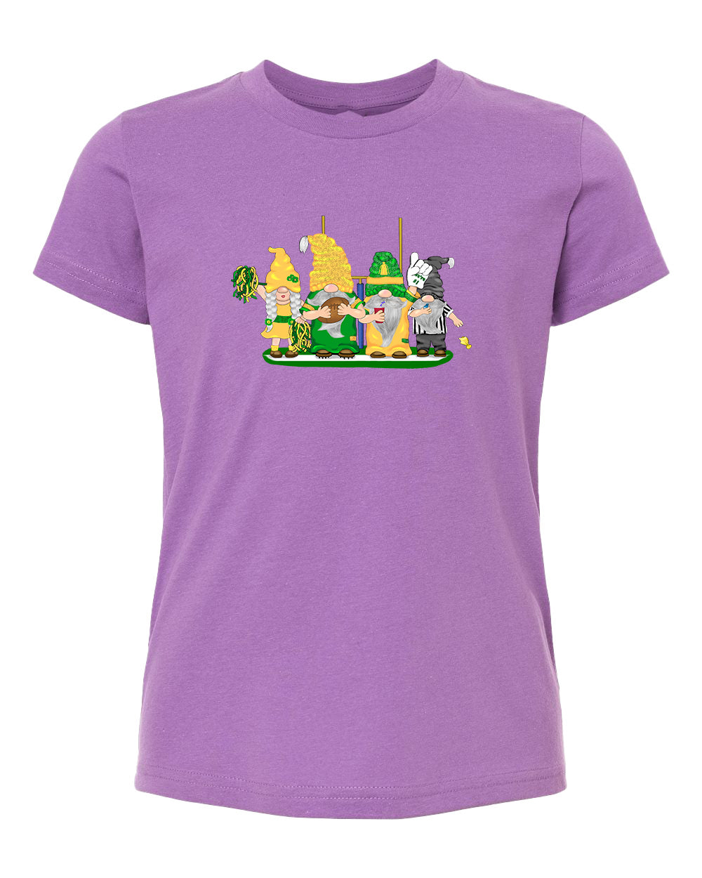 Green & Yellow Football Gnomes  (similar to Eugene) on Kids T-shirt