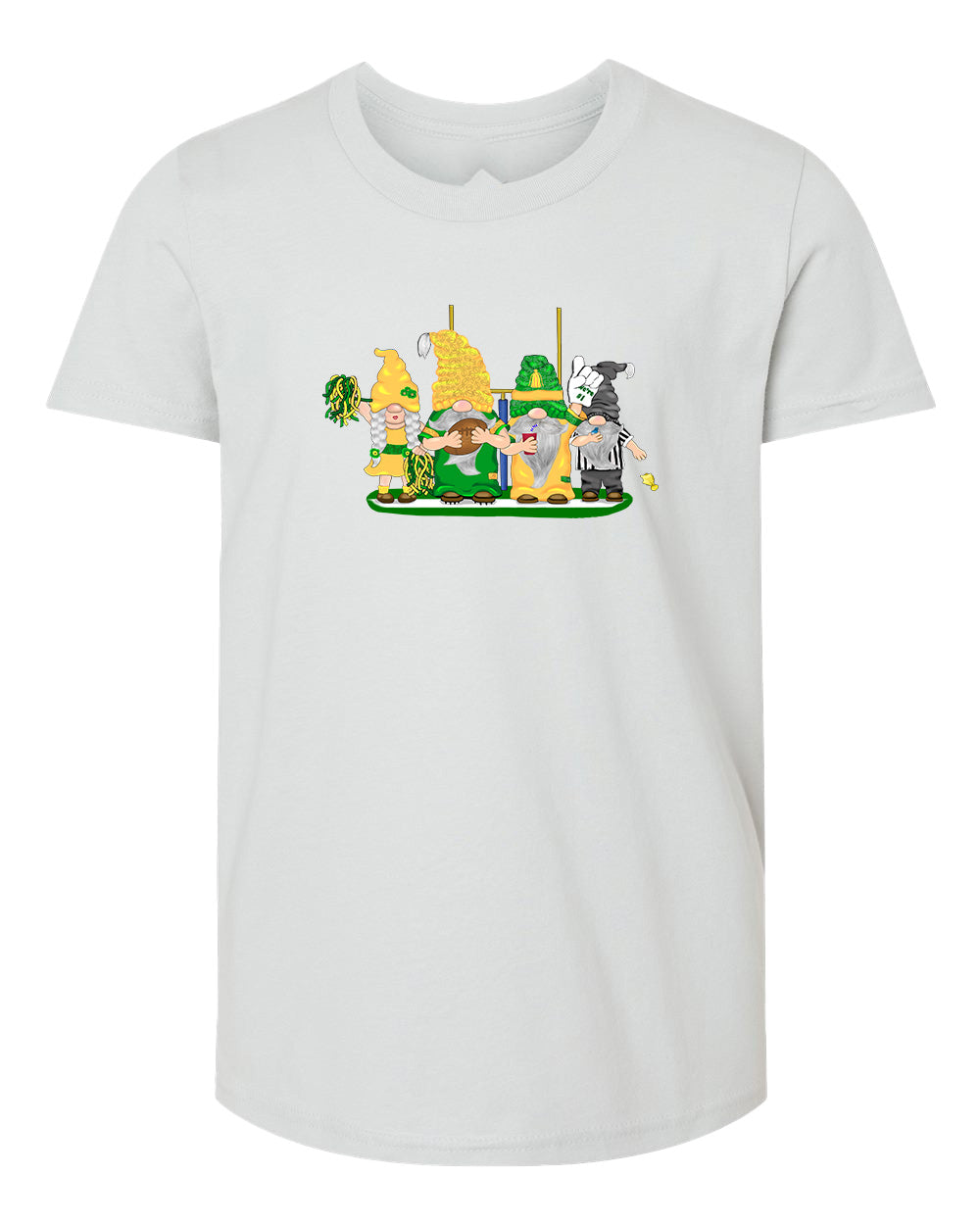 Green & Yellow Football Gnomes  (similar to Eugene) on Kids T-shirt