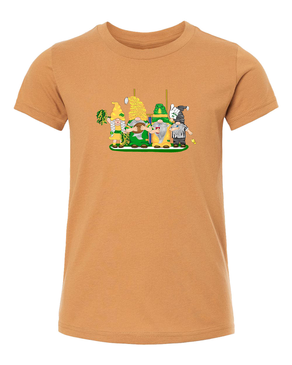 Green & Yellow Football Gnomes  (similar to Eugene) on Kids T-shirt