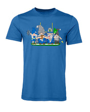 Load image into Gallery viewer, Pacific Blue &amp; Navy Football Gnomes on Men&#39;s T-shirt (similar to Seattle)
