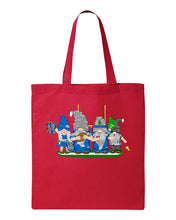 Load image into Gallery viewer, Pacific Blue &amp; Navy Football Gnomes  (similar to Seattle) on Tote
