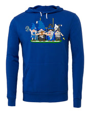 Load image into Gallery viewer, Blue &amp; Black Football Gnomes (similar to Carolina) on Unisex Hoodie

