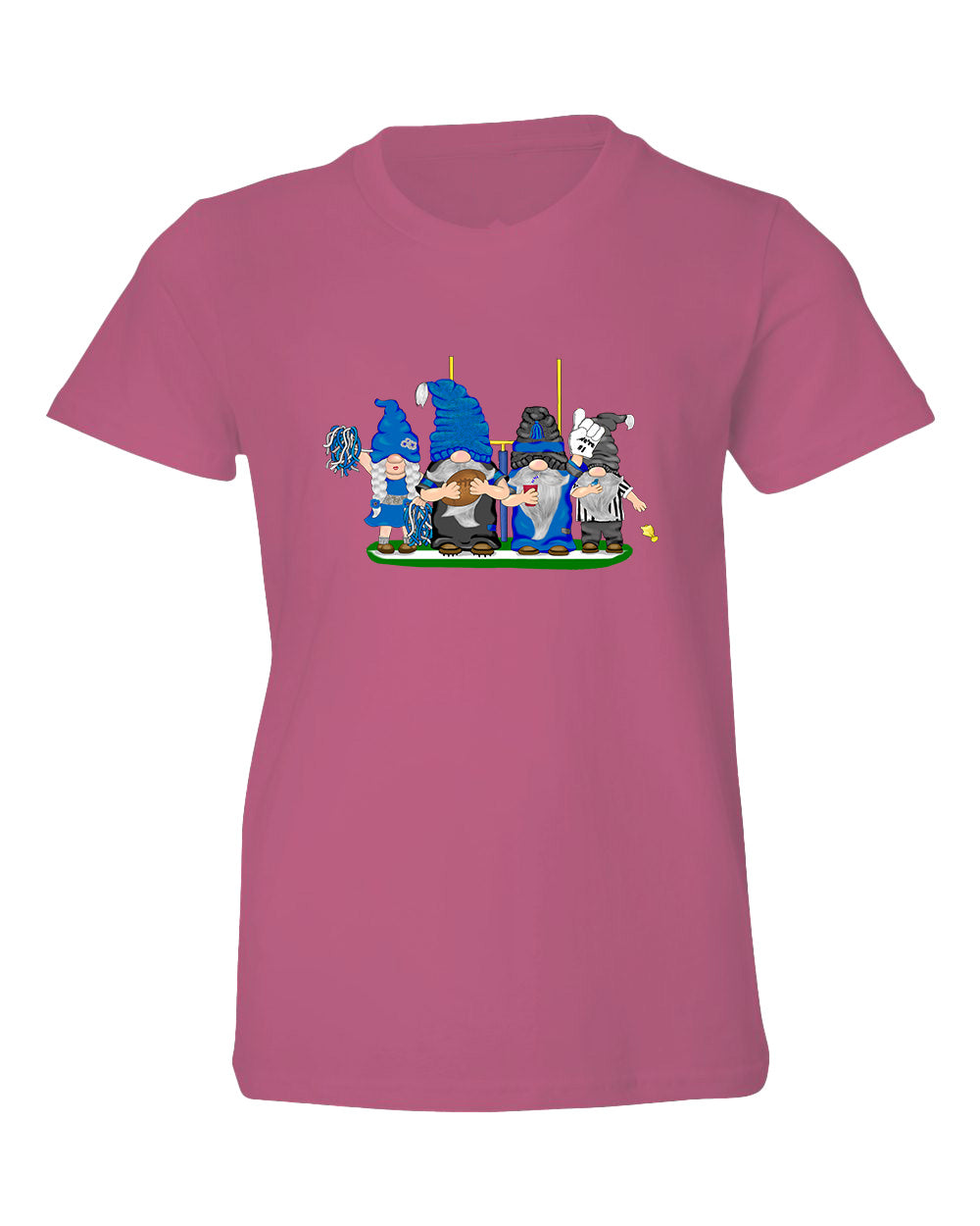 Blue & Black Football Gnomes  (similar to Carolina) on Kids T-shirt