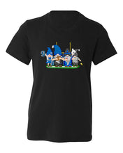Load image into Gallery viewer, Blue &amp; Black Football Gnomes  (similar to Carolina) on Kids T-shirt
