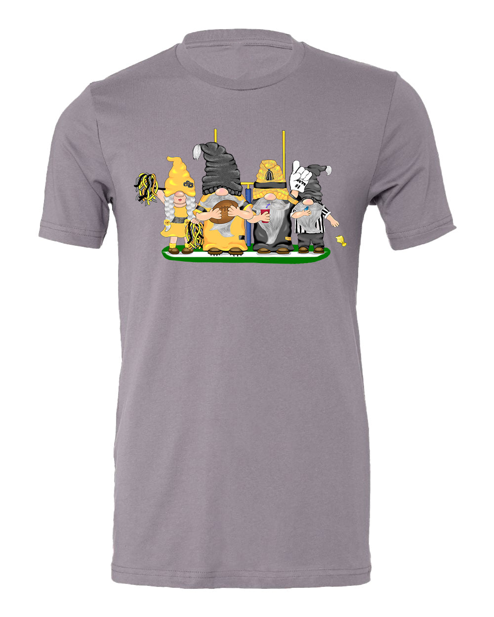 Black & Gold Football Gnomes on Men's T-shirt (similar to Pittsburgh)