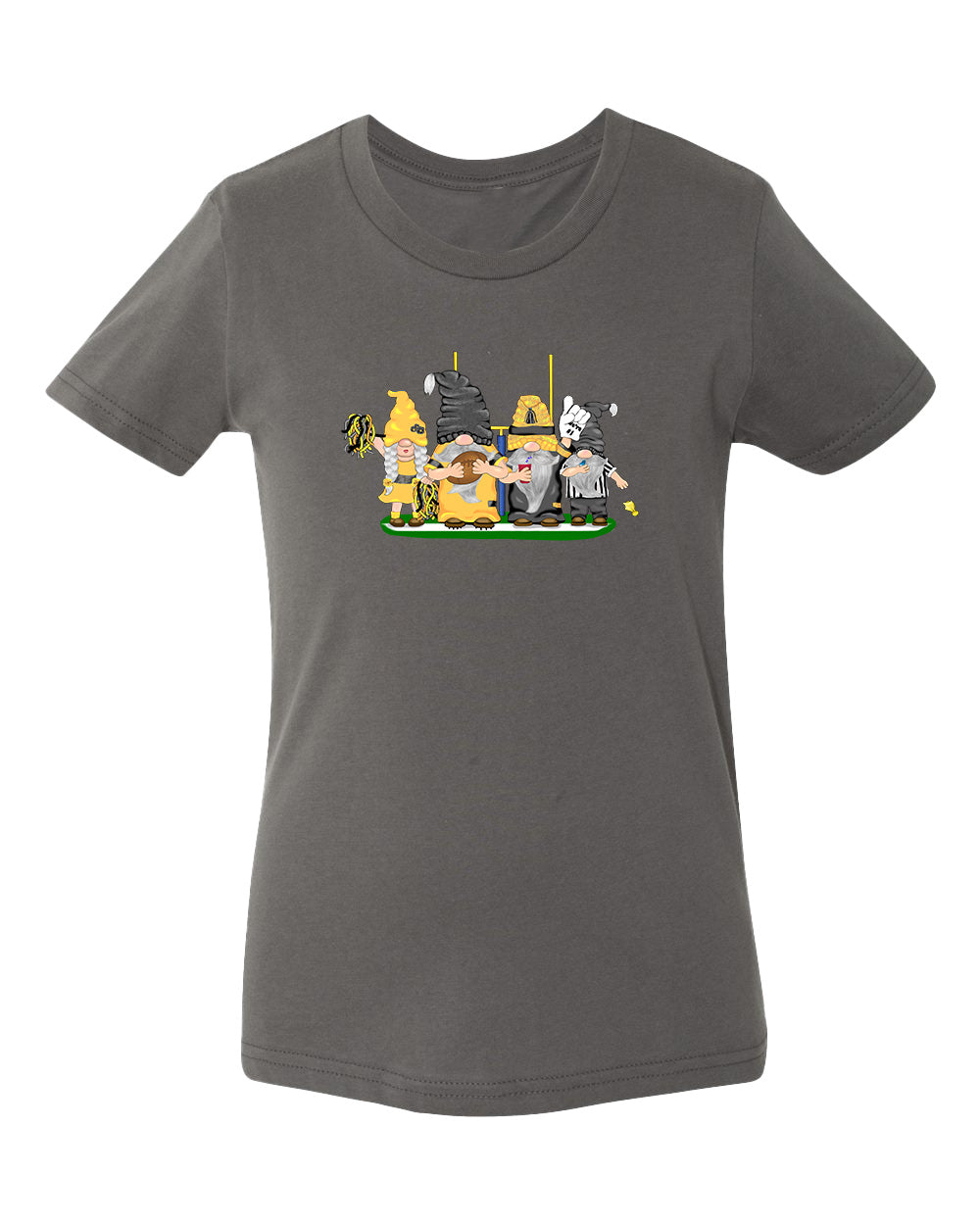 Black & Gold Football Gnomes  (similar to Pittsburgh) on Kids T-shirt