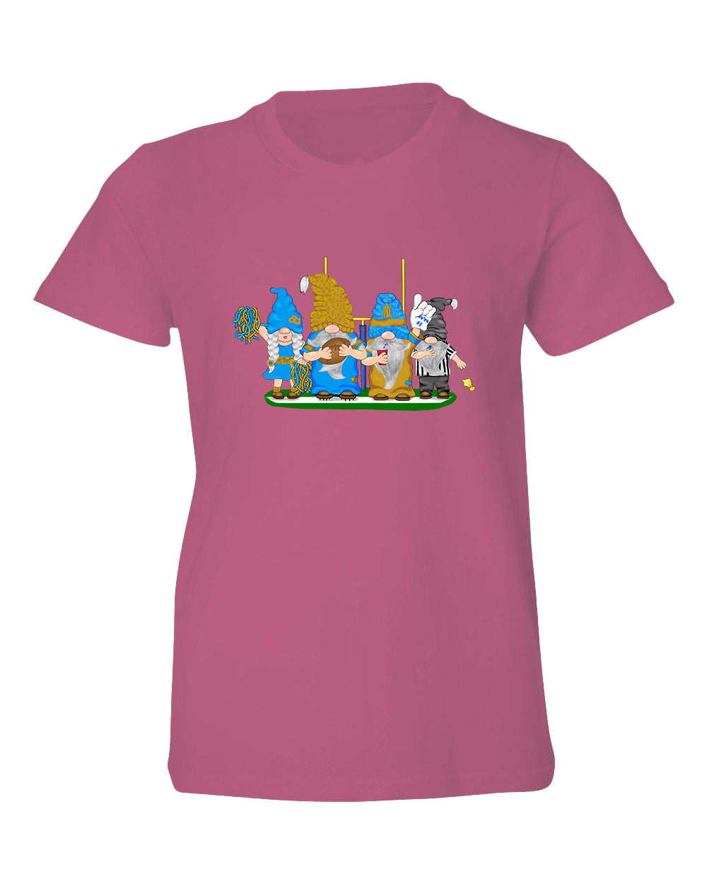 Gold & Powder Blue Football Gnomes  (similar to LA) on Kids T-shirt