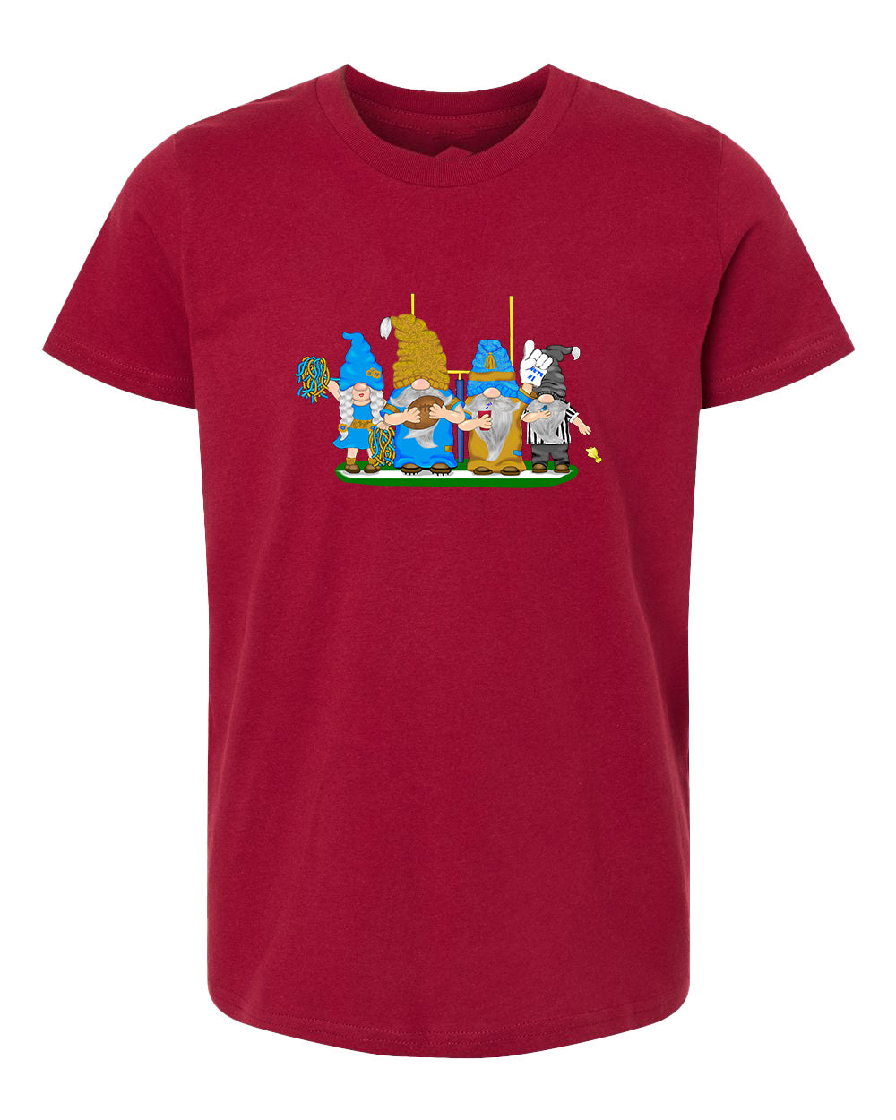 Gold & Powder Blue Football Gnomes  (similar to LA) on Kids T-shirt