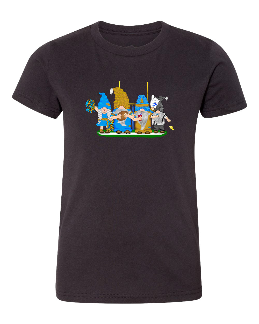 Gold & Powder Blue Football Gnomes  (similar to LA) on Kids T-shirt