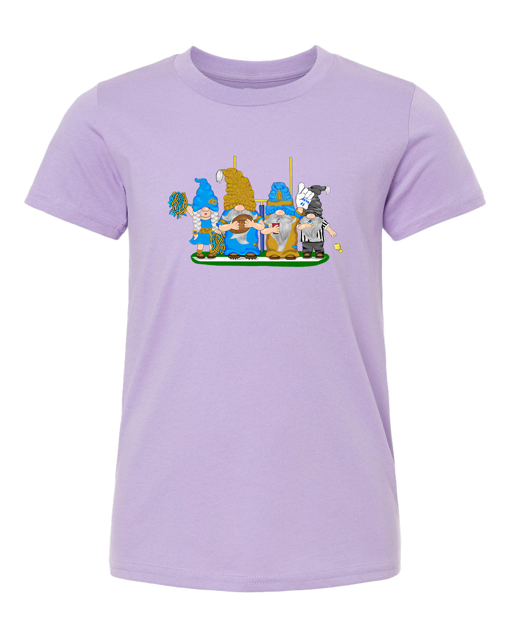 Gold & Powder Blue Football Gnomes  (similar to LA) on Kids T-shirt