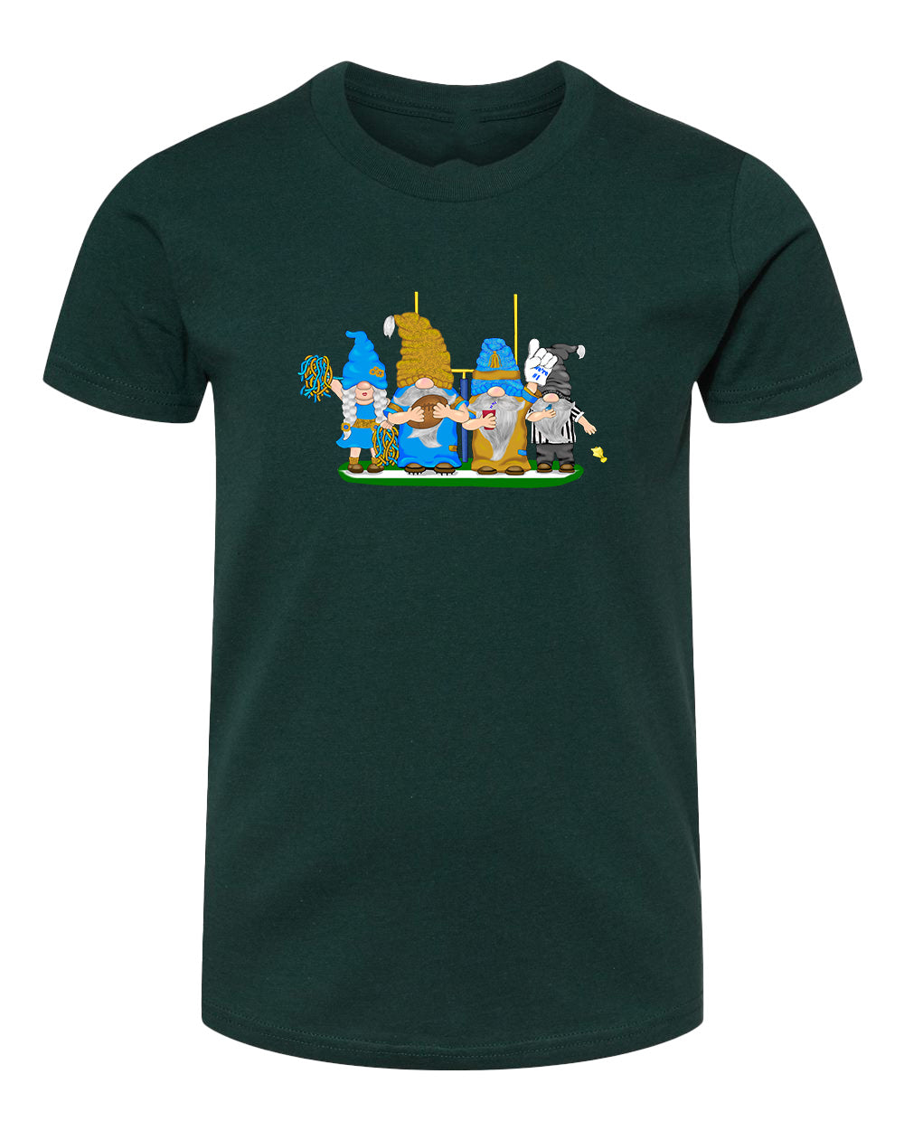 Gold & Powder Blue Football Gnomes  (similar to LA) on Kids T-shirt